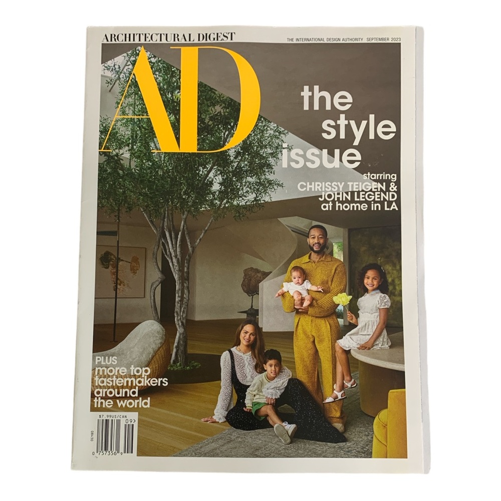 Architectural Digest Magazine September 2023 Chrissy Teigen John Legend In LA